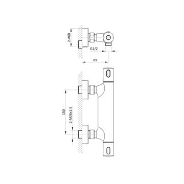 Dusjbatteri Brusa sølv - Krom - Interiør - Baderomsinnredning - Håndkletørkere - Håndkletørker strøm