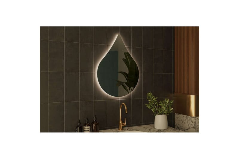 Koruco Baderomsspeil 50 cm - Hvit - Interiør - Baderomsinnredning - Baderomsspeil