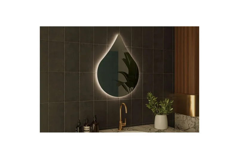 Koruco Baderomsspeil 50 cm - Hvit - Interiør - Baderomsinnredning - Baderomsspeil