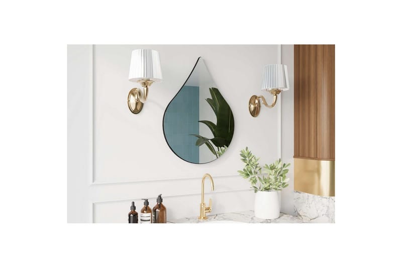 Koruco Baderomsspeil 50 cm - Sort - Interiør - Baderomsinnredning - Baderomsspeil