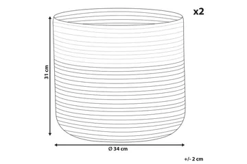 Kurv Ardesen sett á 2 - Oppbevaring - Oppbevaring til småting - Kurv - Flettet kurv & rottingkurv