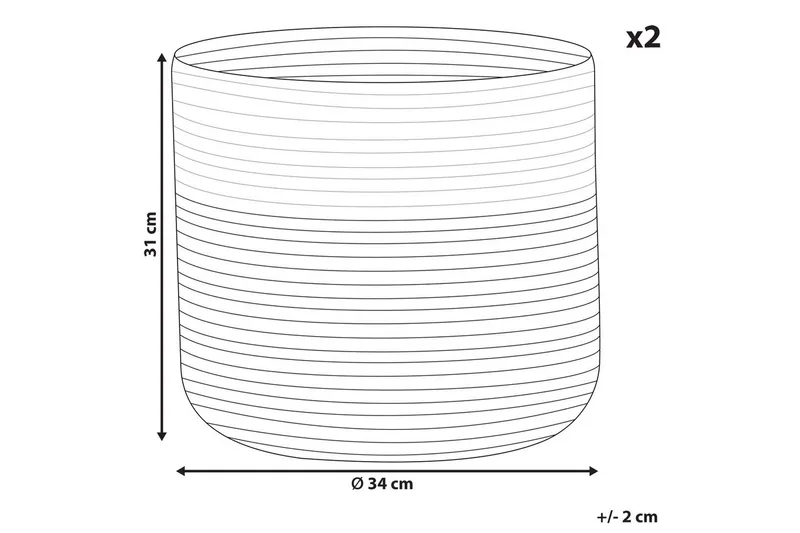 Kurv Ardesen sett á 2 - Oppbevaring - Oppbevaring til småting - Kurv - Flettet kurv & rottingkurv