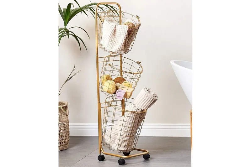 Kurv Ayapal Gull - Gull - Interiør - Baderomsinnredning - Vogn til baderom