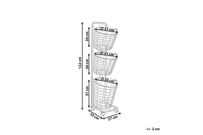 Kurv Ayapal Sølv - Sølv - Interiør - Baderomsinnredning - Vogn til baderom