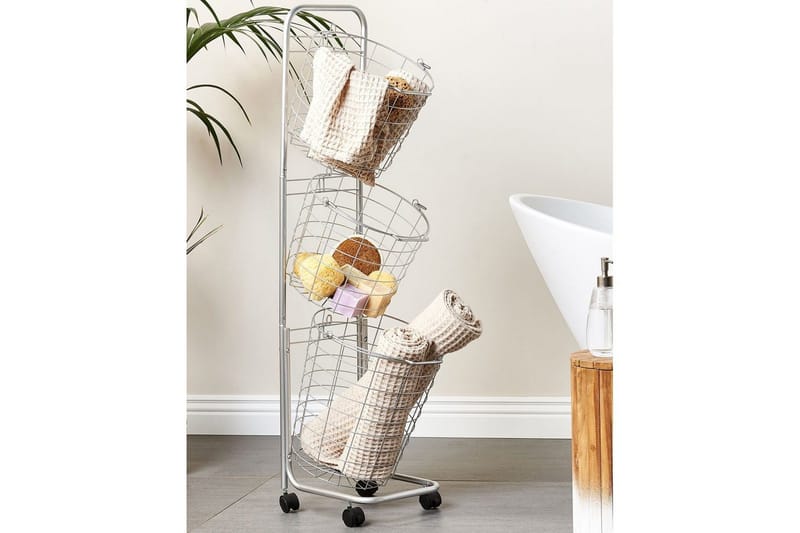 Kurv Ayapal Sølv - Sølv - Interiør - Baderomsinnredning - Vogn til baderom