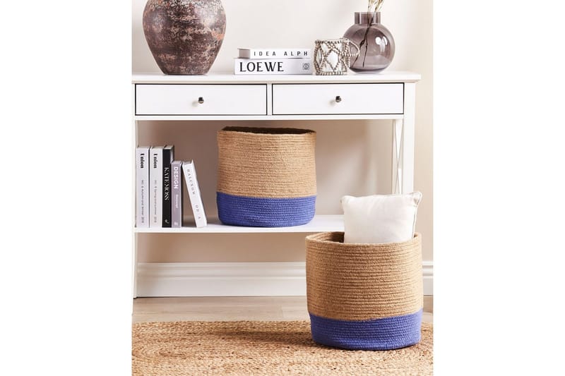 Kurv Bulanik sett av 2 Beige, naturlig, lilla - Beige, naturlig, lilla - Interiør - Baderomsinnredning - Dusjhylle & dusjkurv