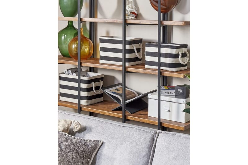 Kurv Darqab sett med 3 Sort, Hvit - Sort, Hvit - Oppbevaring - Oppbevaring til småting - Kurv - Flettet kurv & rottingkurv