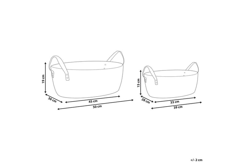 Kurv Gissar sett med 2 - Interiør - Baderomsinnredning - Dusjhylle & dusjkurv