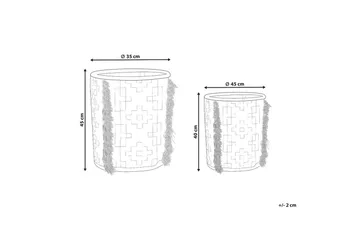 Kurv Kalai sett av 2 - Oppbevaring - Oppbevaring til småting - Kurv - Flettet kurv & rottingkurv