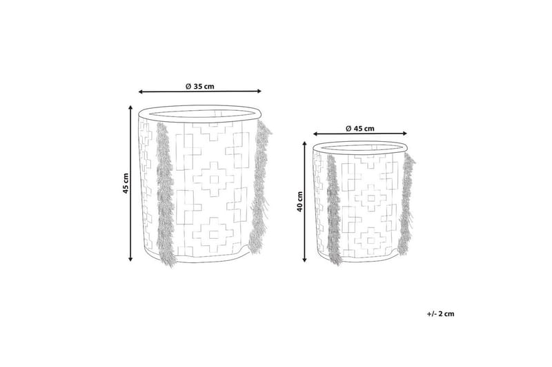 Kurv Kalai sett av 2 - Oppbevaring - Oppbevaring til småting - Kurv - Flettet kurv & rottingkurv