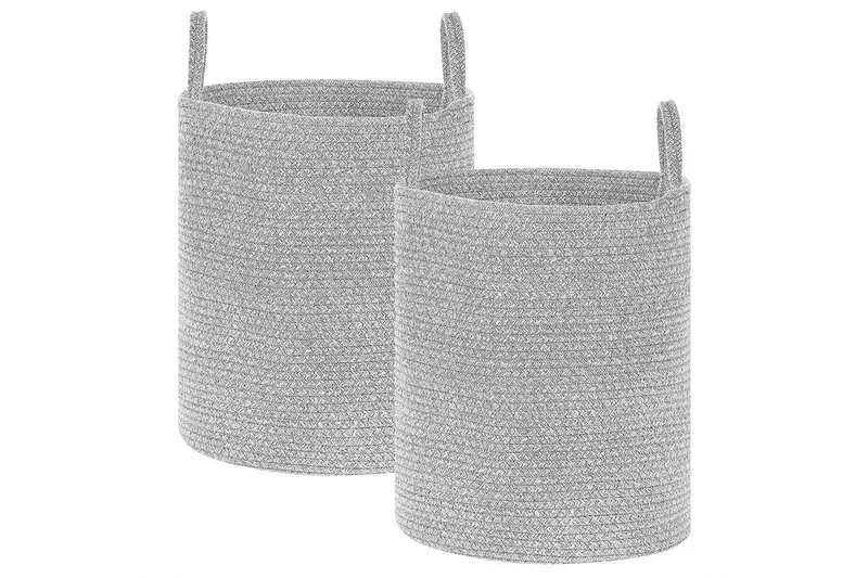 Kurv Saryk sett med 2 Grå, Grå