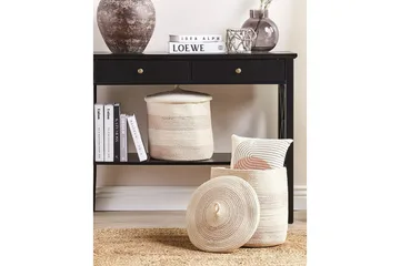 Kurv Silopi sett av 2 Beige, Oransje - Beige, Oransje - Oppbevaring - Oppbevaring til småting - Kurv - Flettet kurv & rottingkurv