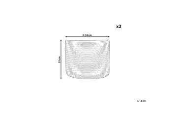 Kurv Yerkoy sett med 2 - Oppbevaring - Oppbevaring til småting - Kurv - Flettet kurv & rottingkurv