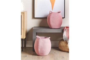 Kurv Panjgur sett av 2 Rosa - Rosa - Interiør - Baderomsinnredning - Dusjhylle & dusjkurv