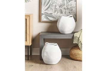 Kurv Panjgur sett av 2 Hvit - Hvit - Oppbevaring - Oppbevaring til småting - Kurv - Flettet kurv & rottingkurv