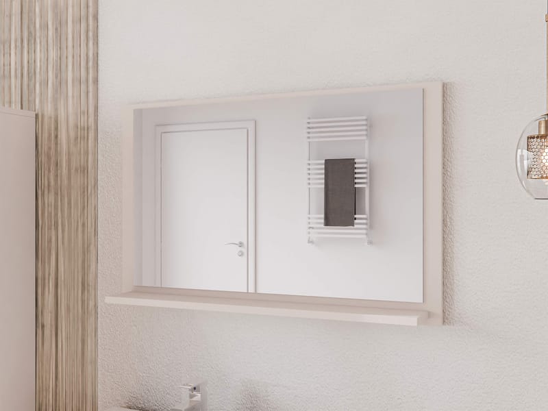 Merlinor veggspeil 80 cm - beige - Interiør - Baderomsinnredning - Baderomsspeil