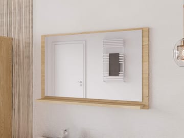 Merlinor veggspeil 80 cm - lysebrun - Interiør - Baderomsinnredning - Baderomsspeil