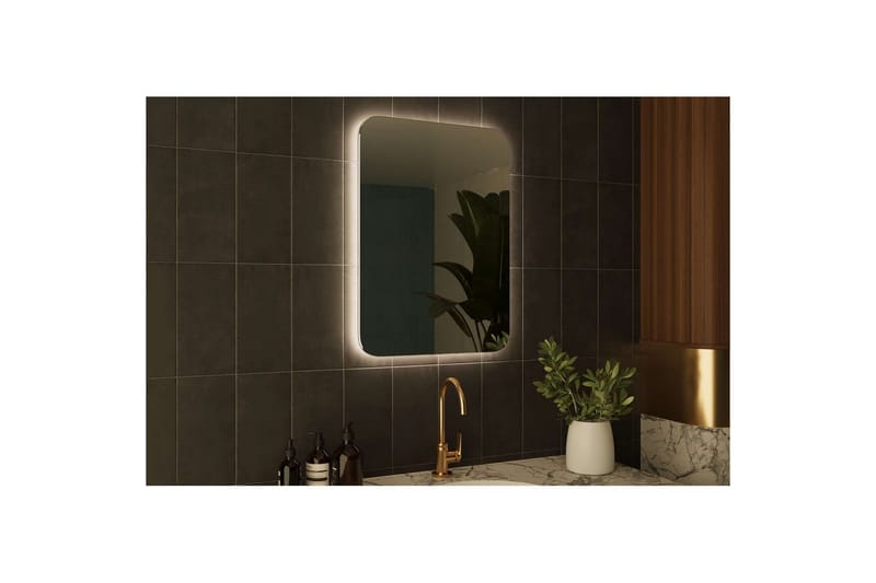 Neylen Baderomsspeil 50 cm Rektangulær - Hvit - Interiør - Baderomsinnredning - Baderomsspeil