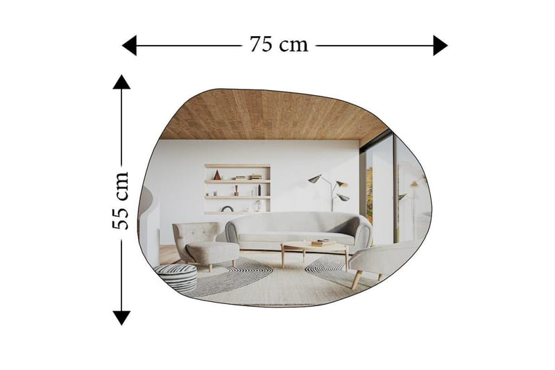 Speil Haviland Transparent - Hvit - Interiør - Baderomsinnredning - Baderomsspeil