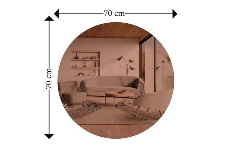 Speil Torlen Bronse / Gull - Bronse / Gull - Interiør - Baderomsinnredning - Baderomsspeil