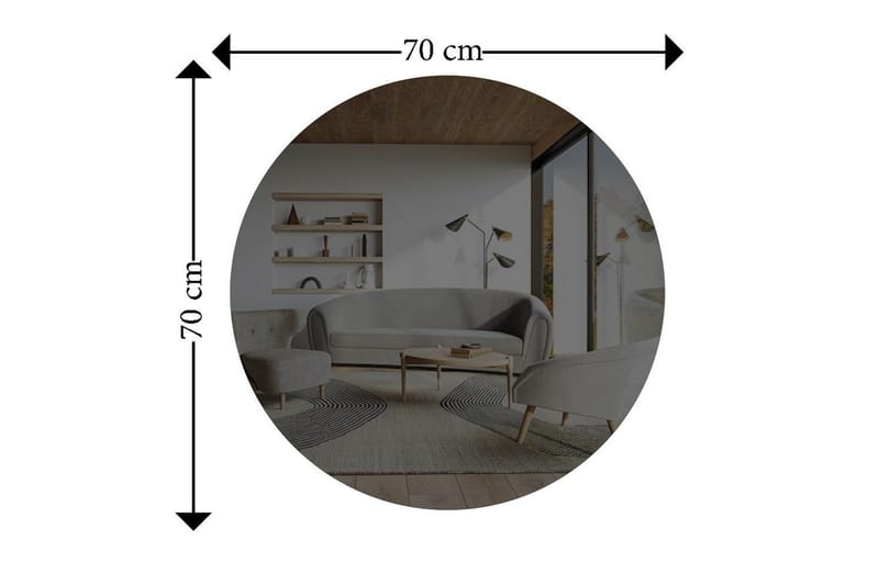 Speil Torlen Mørk grå / Sølv - Mørk grå / Sølv - Interiør - Baderomsinnredning - Baderomsspeil