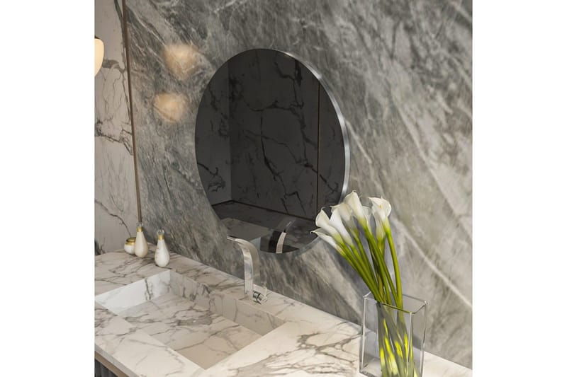 Speil Torlen Mørk grå / Sølv - Mørk grå / Sølv - Interiør - Baderomsinnredning - Baderomsspeil