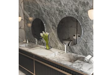 Speil Torlen Mørk grå / Sølv - Mørk grå / Sølv - Interiør - Baderomsinnredning - Baderomsspeil