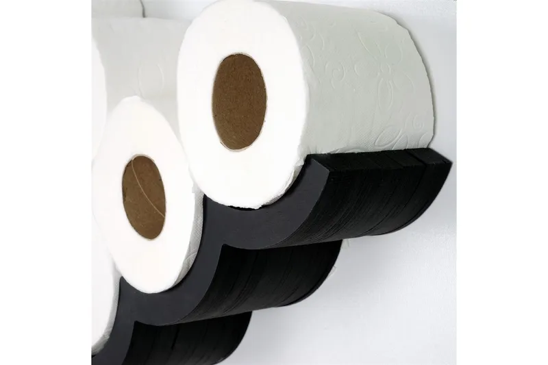 Anerkjent Toalettpapirholder 62x9 cm - Svart - Interiør - Baderomsinnredning - Toalettrullholdere