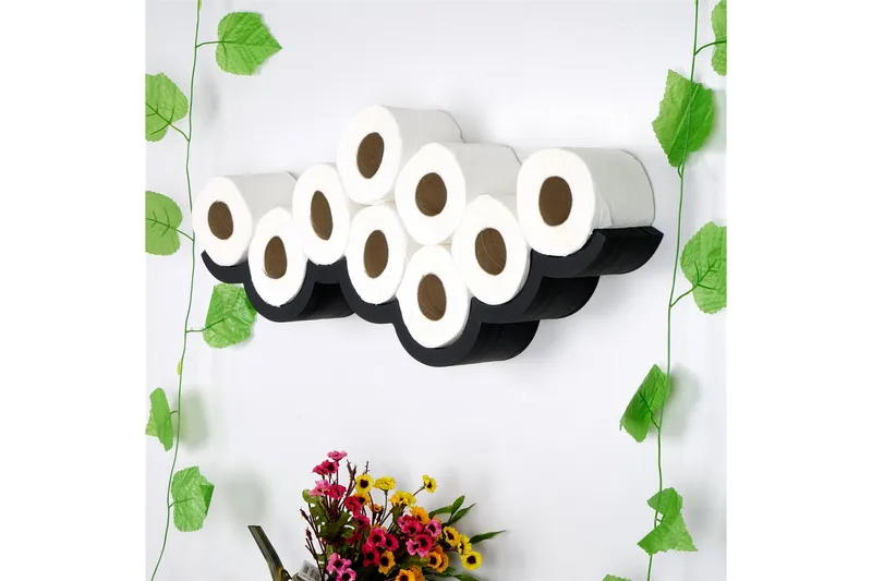 Anerkjent Toalettpapirholder 62x9 cm - Svart - Interiør - Baderomsinnredning - Toalettrullholdere