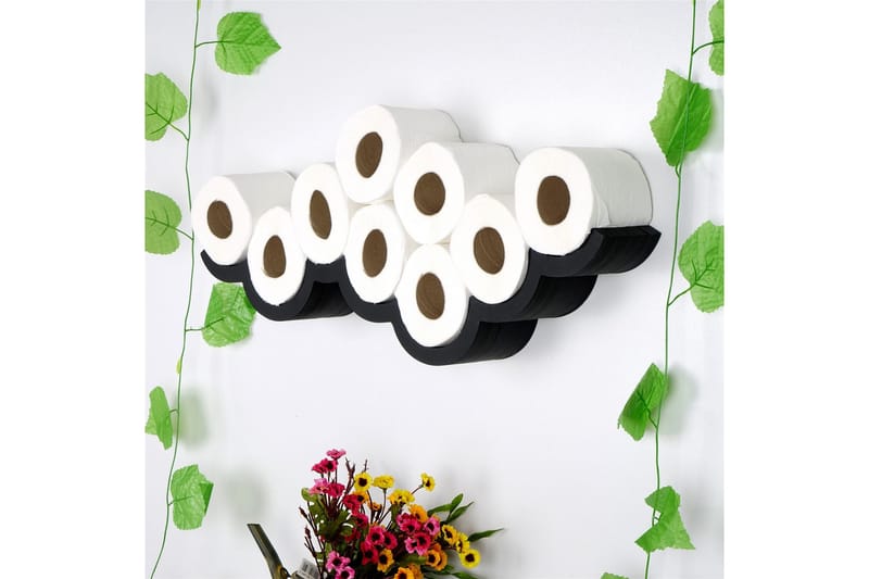 Anerkjent Toalettpapirholder 62x9 cm - Svart - Interiør - Baderomsinnredning - Toalettrullholdere