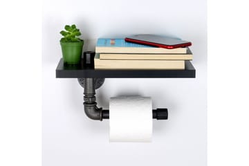 Chandina Toalettpapirholder 30x12 cm - Svart - Interiør - Baderomsinnredning - Toalettrullholdere