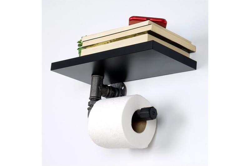 Chandina Toalettpapirholder 30x12 cm - Svart - Interiør - Baderomsinnredning - Toalettrullholdere