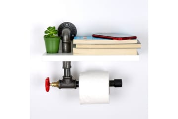 Chandina Toalettpapirholder 30x14 cm - Hvit - Interiør - Baderomsinnredning - Toalettrullholdere