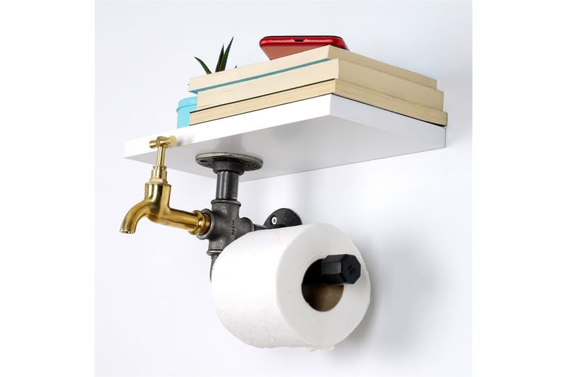 Chandina Toalettpapirholder 30x17 cm - Hvit - Interiør - Baderomsinnredning - Toalettrullholdere