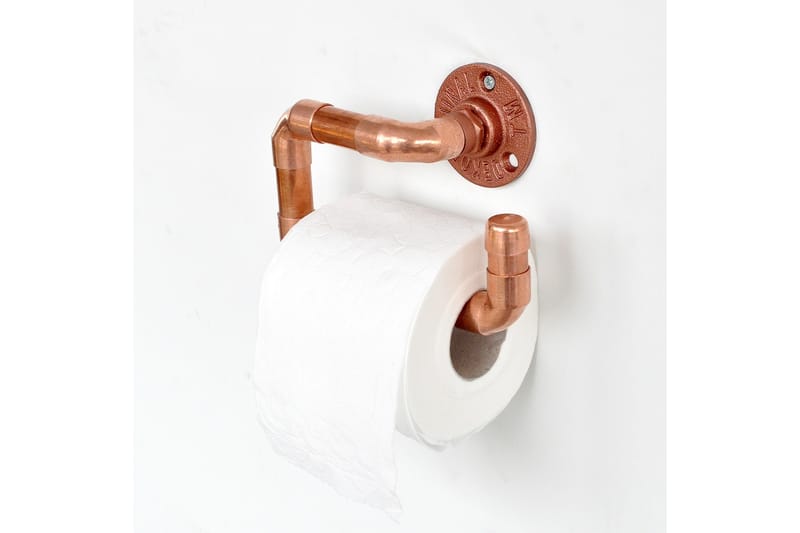 Toalettpapirholder 12x16 cm - Roségull - Toalettrullholdere
