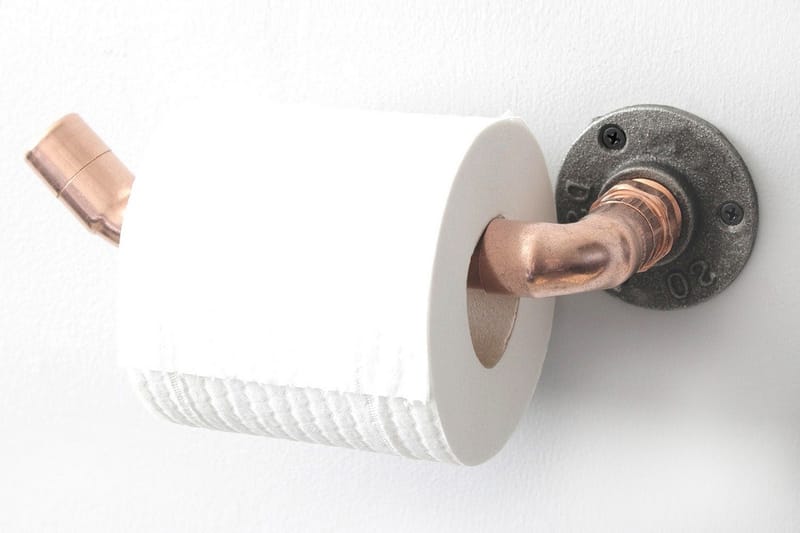 Toalettpapirholder 6x16 cm - Rosegull - Toalettrullholdere