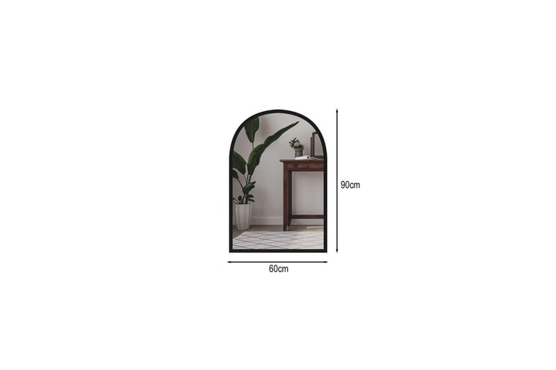 Ulren Baderomsspeil 60 cm - Sort - Interiør - Baderomsinnredning - Baderomsspeil