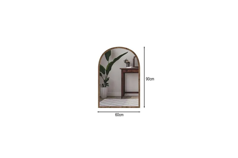 Ulren Baderomsspeil 60 cm - Valnøtt - Interiør - Baderomsinnredning - Baderomsspeil