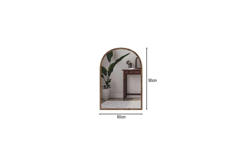 Ulren Baderomsspeil 60 cm - Valnøtt - Interiør - Baderomsinnredning - Baderomsspeil