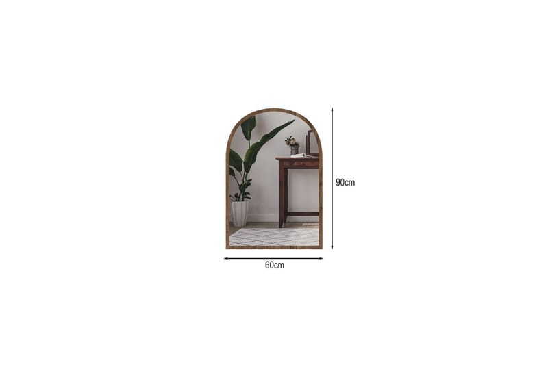 Ulren Baderomsspeil 60 cm - Valnøtt - Interiør - Baderomsinnredning - Baderomsspeil