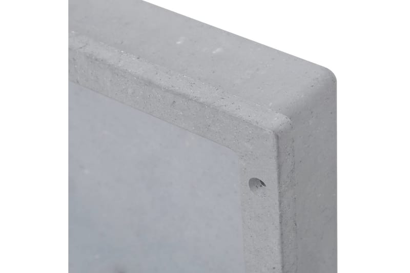 Veggnisje til dusj matt grå 41x36x10 cm - Grå - Dusjhylle & dusjkurv
