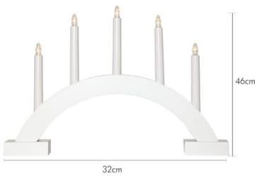 Abbe Lysestake 46 cm - hvit - Interiør - Dekorasjon & innredningsdetaljer - Julepynt & juledekorasjon