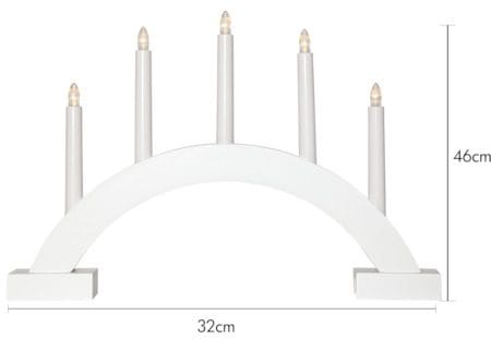 Abbe Lysestake 46 cm - hvit - Interiør - Dekorasjon & innredningsdetaljer - Julepynt & juledekorasjon