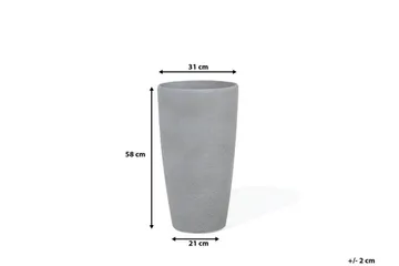 Abdera Kruka 31 cm - Grå - Interiør - Dekorasjon & innredningsdetaljer - Krukker - Utepotter