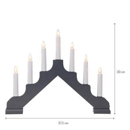 Ada lysestake 37,5 cm - grafittgrå - Interiør - Dekorasjon & innredningsdetaljer - Julepynt & juledekorasjon