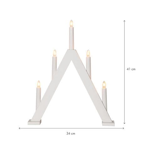 Albo Lysestake 34 cm - hvit - Interiør - Dekorasjon & innredningsdetaljer - Julepynt & juledekorasjon