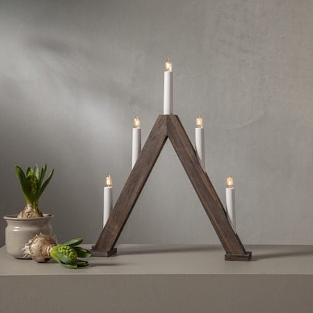 Albo Lysestake 34 cm - valnøttbrun - Interiør - Dekorasjon & innredningsdetaljer - Julepynt & juledekorasjon