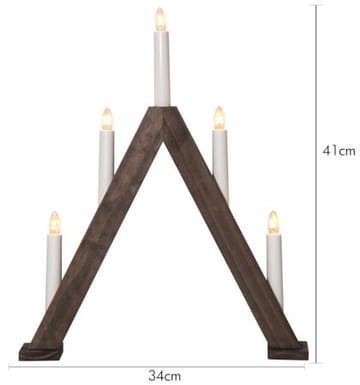 Albo Lysestake 34 cm - valnøttbrun - Interiør - Dekorasjon & innredningsdetaljer - Julepynt & juledekorasjon