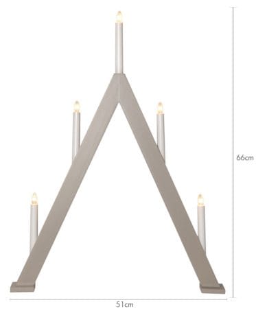 Albo lysestake 51 cm - beige - Interiør - Dekorasjon & innredningsdetaljer - Julepynt & juledekorasjon