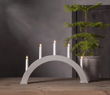 Albo lysestake 51 cm - beige - Interiør - Dekorasjon & innredningsdetaljer - Julepynt & juledekorasjon